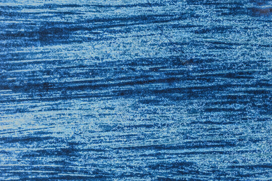 Old scratch abstract scratched metal texture steel blue pattern background cold weathered messy obsolete