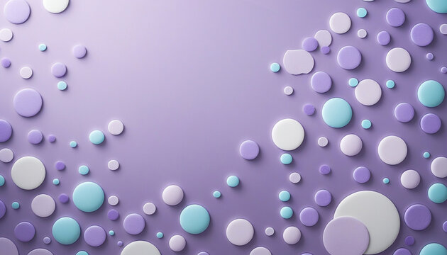 Periwinkle Glow Dots Arrayed Randomly on Soft Purple Background