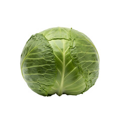 Fototapeta premium Fresh green cabbage isolated on transparent background