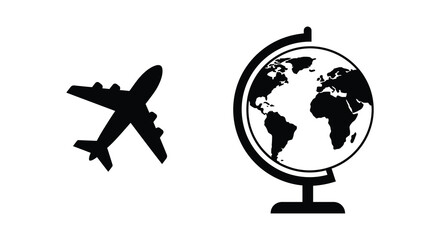Fototapeta premium a globe and airplane symbolizing global travel adventures