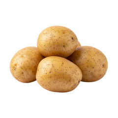 Pile of fresh potatoes isolated on transparent background