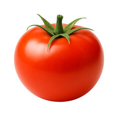 Fresh ripe red tomato isolated on transparent background