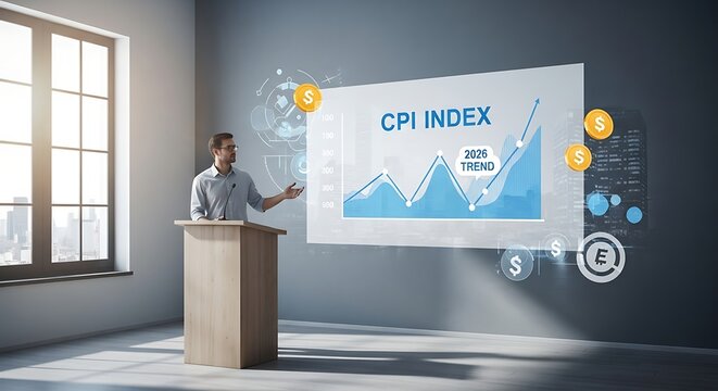 Modern presentation on consumer price index trends for future economic forecasts using financial