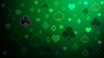 Abstract green poker blurred pattern.