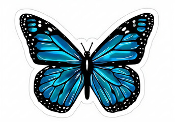 Obraz premium Artistic butterfly illustration showcasing symmetry, elegance, and vibrant natural patterns