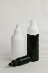 Cosmetic products showing modern and minimalist packaging design
