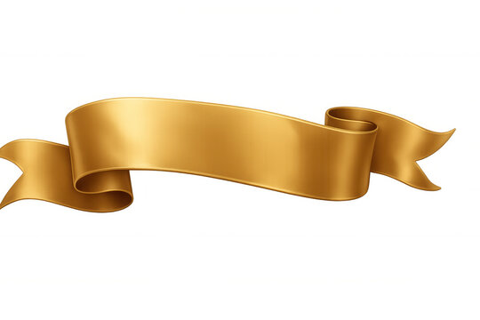 Golden ribbon flowing elegantly, highlighting celebratory moments with luxurious shimmer and translucent radiance - Powered by Adobe