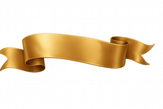 Golden ribbon flowing elegantly, highlighting celebratory moments with luxurious shimmer and translucent radiance