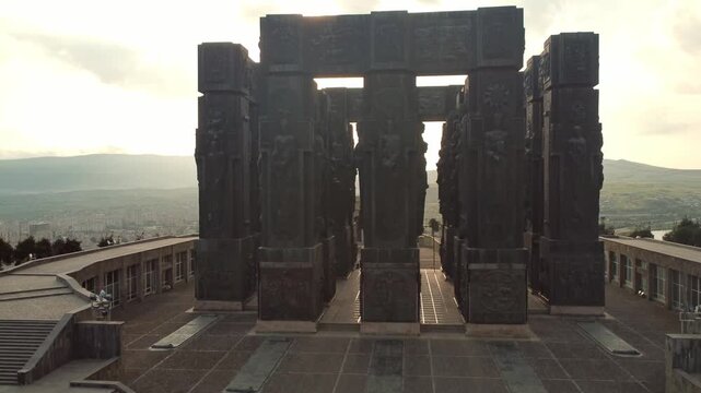The Chronicle of Georgia is a monument located on Keeni Hill near the Tbilisi sea.