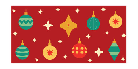 beautiful xmas pattern with ornaments christmas