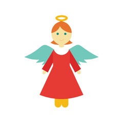 christmas angel on white background