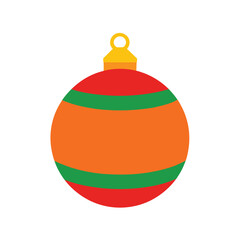 christmas ornament ball on white background