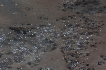 Natural Thermal Pool Bubbling  in Heat in the Azores