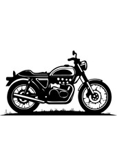 Fototapeta premium Silhouette of Classic Motorcycle