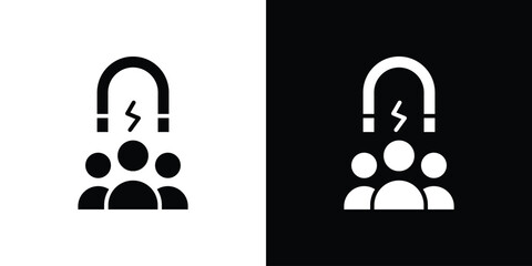 User engagement icon. flat and line style collection.