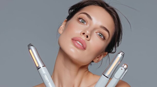 frau, sch&ouml;nheit, gesicht, l&auml;chelnd, haut, person, auswahl, produkt, placement, profuktplacement, influencer, werbung, pflege, l&auml;cheln, leute, make-up, gebiss, lippen, kosmetik, leitbild, close up, ges