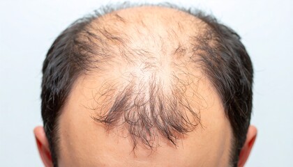 Obraz premium Baldness, top view of male head