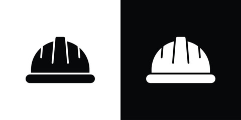 Hard hat icon. flat and line style collection.