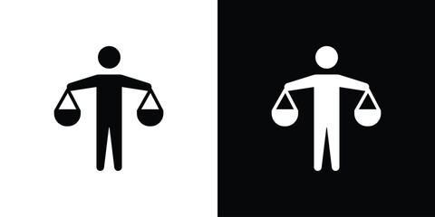 Ethics icon. flat and line style collection.