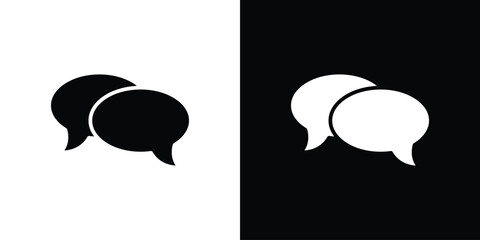 Discussion icon. flat and line style collection.