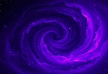 Vast, swirling violet nebula with distant stars, science fiction, vibrant