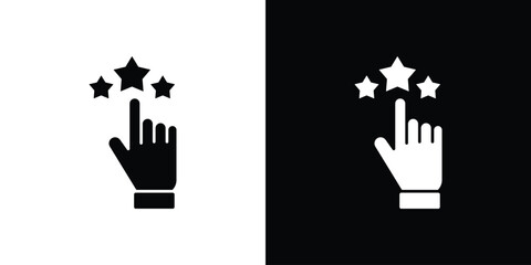 Customer feedback icon. flat and line style collection.