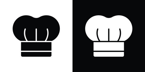 Chef hat icon. flat and line style collection.