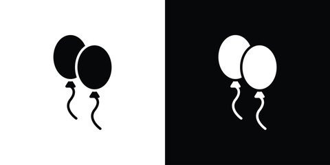 Balloon icon. flat and line style collection.