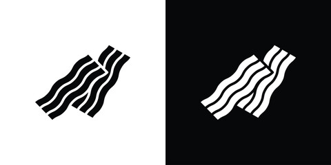 Bacon icon. flat and line style collection.