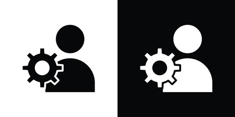 Account settings icon. flat and line style collection.