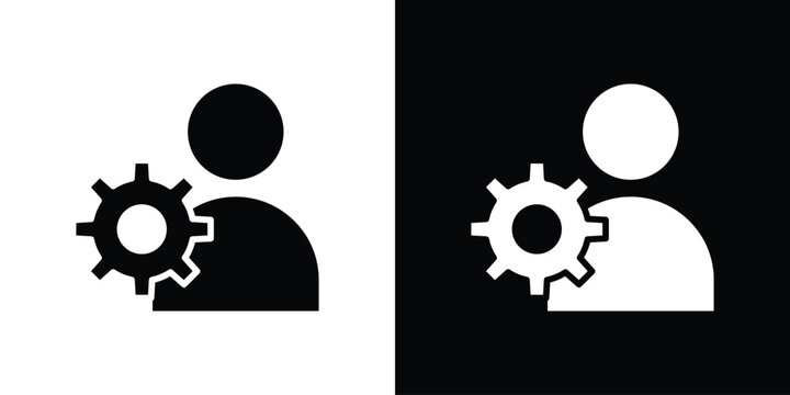 Account settings icon. flat and line style collection.