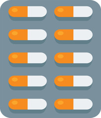 set of medical pills