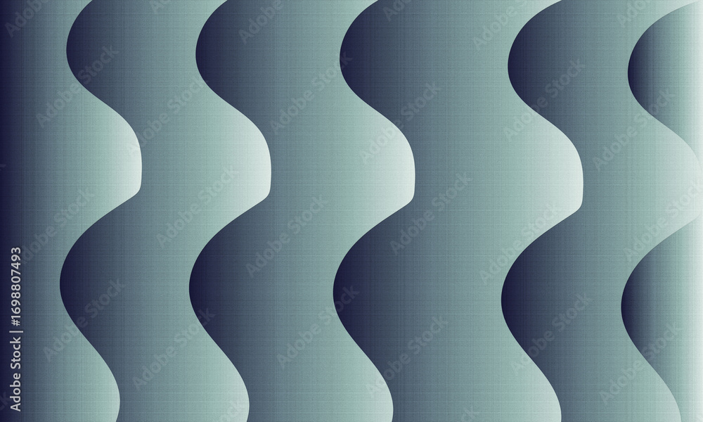 Poster seamless wavy pattern of vertical gradient waves in shades of blue and teal with subtle texture abst