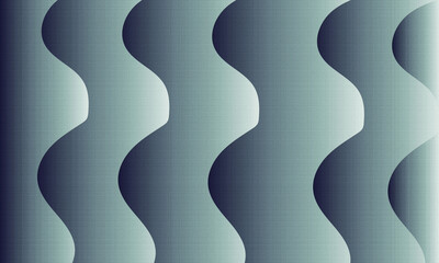 Seamless wavy pattern of vertical gradient waves in shades of blue and teal with subtle texture abstract