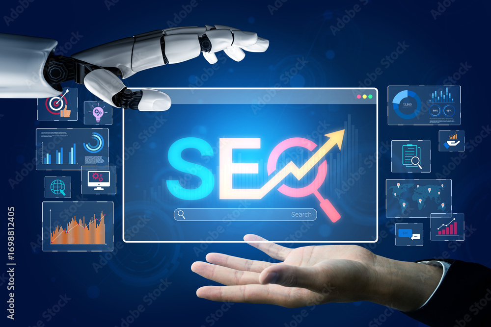 Poster ai improves seo visibility using intelligent optimization tools, keyword analytics, and smart market