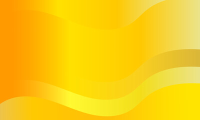 Smooth Gradient Waves of Orange and Yellow Abstract Background vector illustration