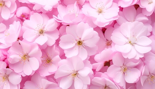 Close-up of many delicate pink flowers