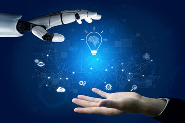 AI generating innovative ideas, linking data through neural networks, enhancing automation, powering SEO strategy, and enabling intelligent digital interaction. Vouch