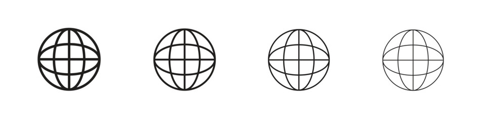 Web icon outline vector for web ui. Editable stroke.