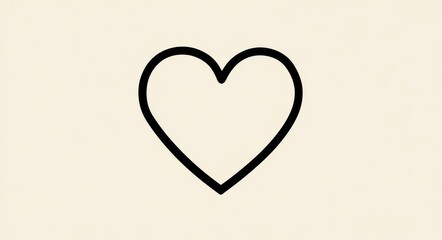 simple line drawing of a heart shape