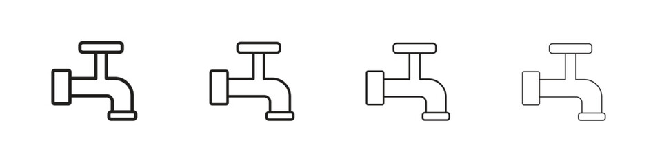 Tap icon outline vector for web ui. Editable stroke.