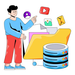 Premium download illustration of data storage