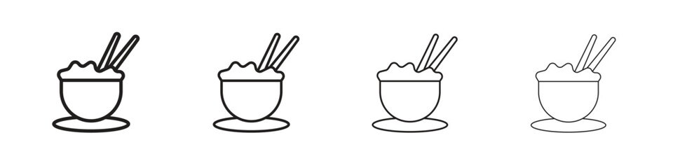 Rise Bowl icon outline vector for web ui. Editable stroke.
