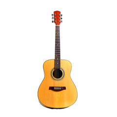 Obraz premium Wooden acoustic guitar with steel strings A classic six - string instrument for music lovers and guitarists A timeless sound for any occasion