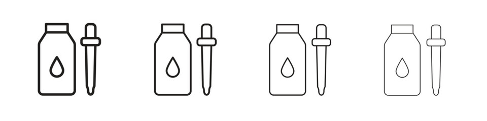 Essential oils icon outline vector for web ui. Editable stroke.
