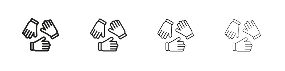 Collaboration icon outline vector for web ui. Editable stroke.