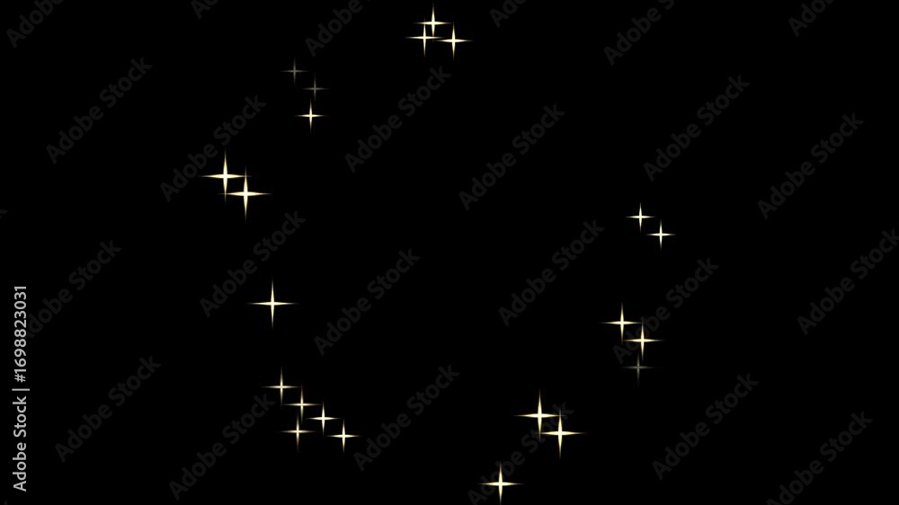 Wall mural endless animation of round frame with empty space for text or banner. glitter magic spell effect. be
