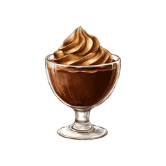 chocolate eclair hand drawn illustration