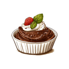 chocolate eclair hand drawn illustration