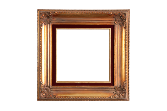 sophisticated and antique picture frames on a neutral background